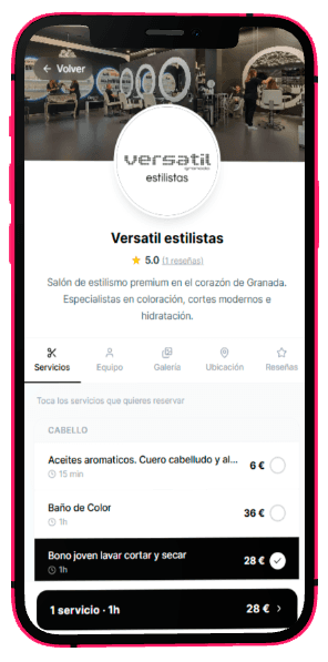 Elige el servicio que te interese