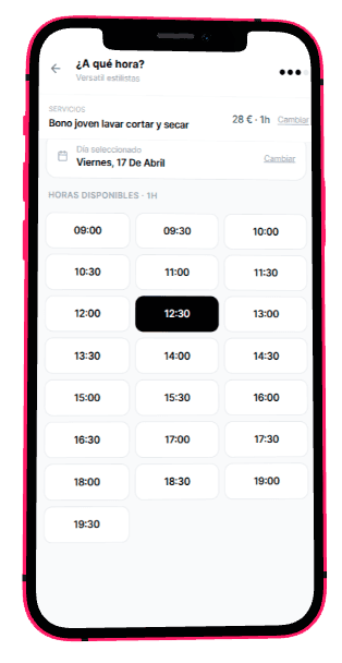Selecciona el horario
